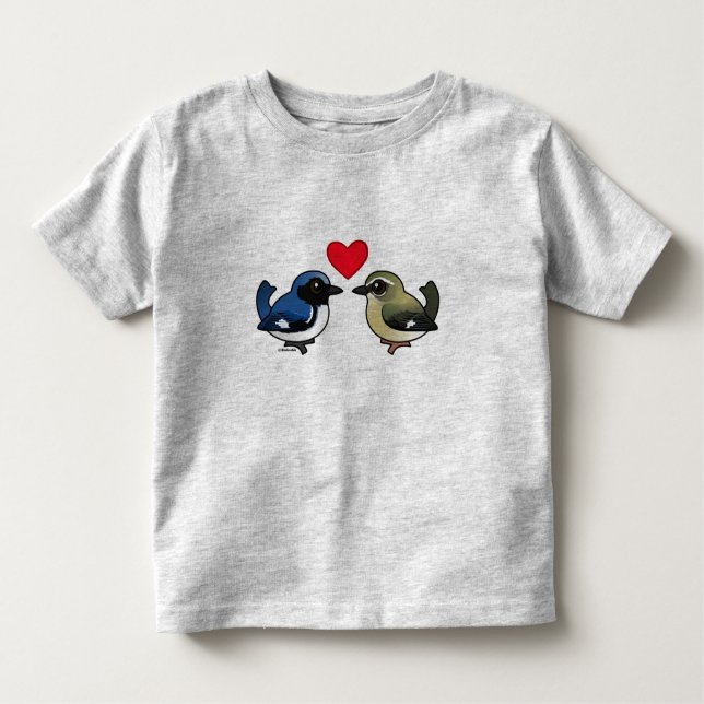 Camiseta De Bebé Amor azul de garra negra (Anverso)