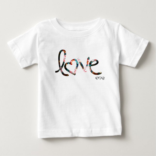 Camiseta De Bebé "amor" caleidoscopio (Anverso)