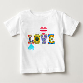 CAMISETA DE BEBÉ AMOR CON CORAZONES