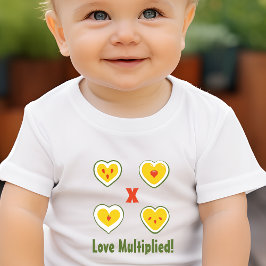 Camiseta De Bebé Amor Corazones de Apple Multiplicadas