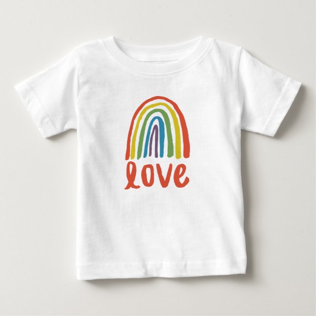 Camiseta De Bebé Amor de Arcoíris (Anverso)
