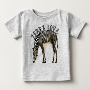 Camiseta De Bebé Amor de cebra