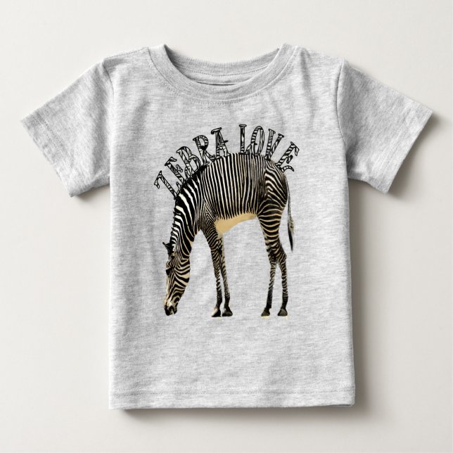 Camiseta De Bebé Amor de cebra (Anverso)