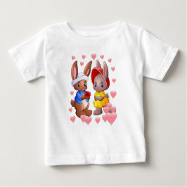 Camiseta De Bebé amor de conejito