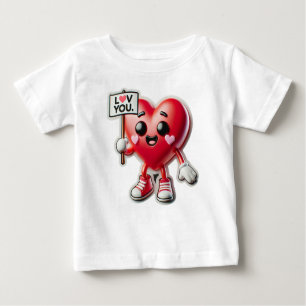 Camiseta De Bebé Amor de corazón