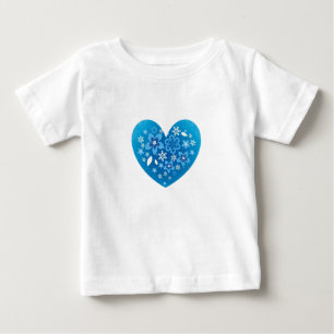 Camiseta De Bebé Amor de corazón azul