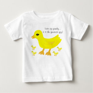 Camiseta De Bebé Amor de Familia Patitos Amarillos Body para Bebé