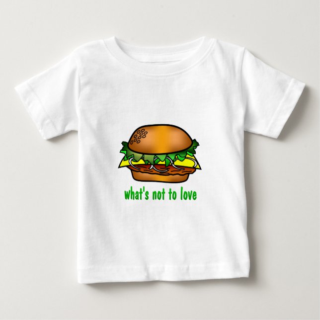 Camiseta De Bebé Amor de la hamburguesa (Anverso)