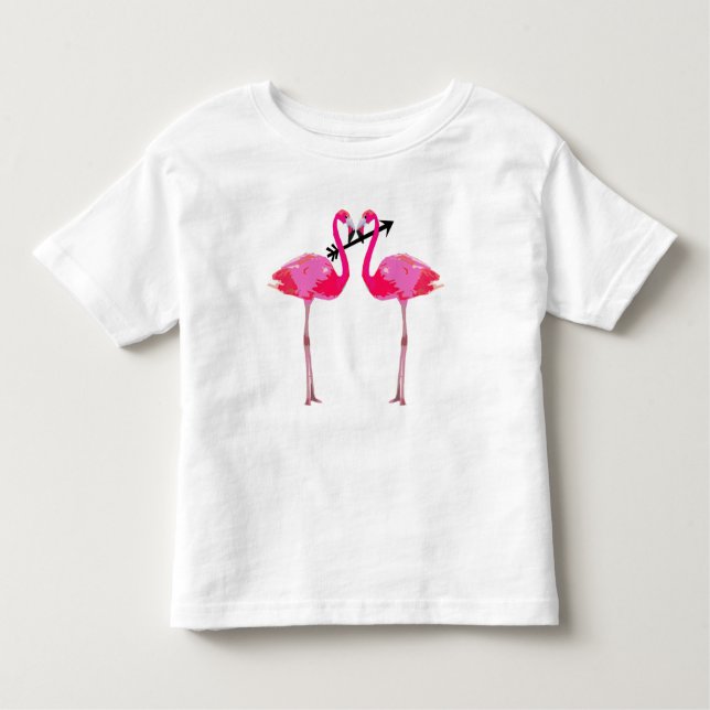 Camiseta De Bebé Amor del flamenco (Anverso)