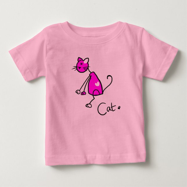 Camiseta De Bebé Amor del gato (Anverso)