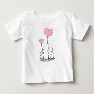 Camiseta De Bebé Amor elefante
