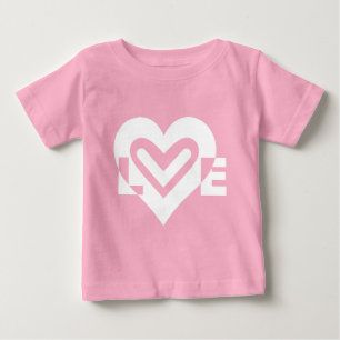 Camiseta De Bebé Amor en Blanco
