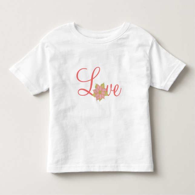 Camiseta De Bebé Amor En Coral (Anverso)