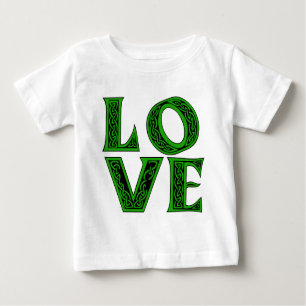 Camiseta De Bebé AMOR en fuente céltica