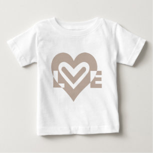 Camiseta De Bebé Amor en gris