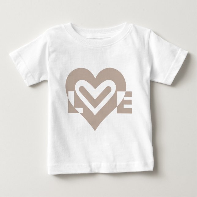 Camiseta De Bebé Amor en gris (Anverso)