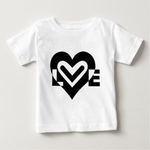 Camiseta De Bebé Amor en negro