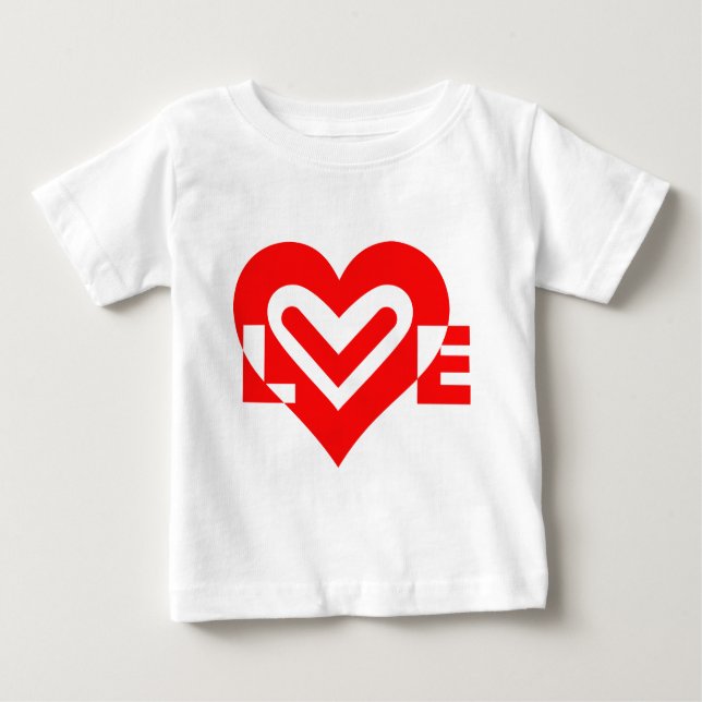 Camiseta De Bebé Amor en rojo (Anverso)