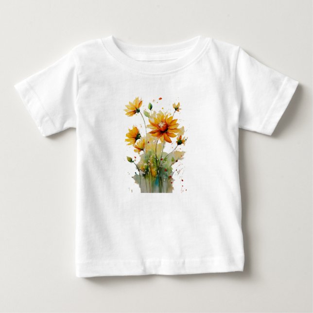 Camiseta De Bebé "Amor floreciente por el bebé" (Anverso)