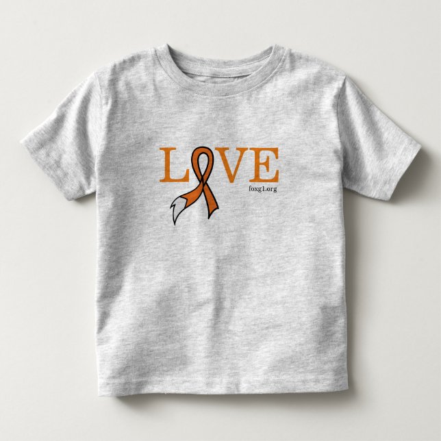 Camiseta De Bebé Amor FOXG1 niño pequeño tee (Anverso)