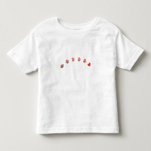 Camiseta De Bebé Amor Fútbol Americano - Corazón de fans de Gridiro