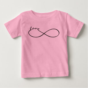 Camiseta De Bebé Amor infinito Lemniscate negro + tu trasero.