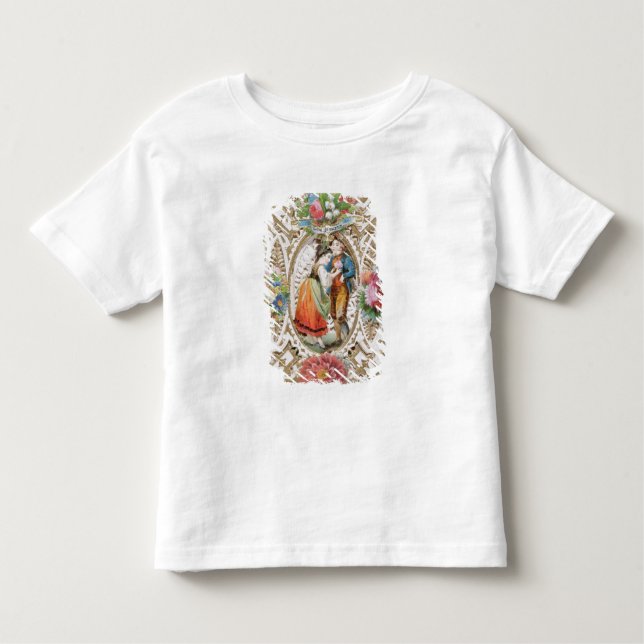 Camiseta De Bebé Amor, inocencia, tarjeta de San Valentín, c.1870 ( (Anverso)