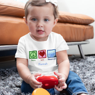 Camiseta De Bebé Amor Jánuca de la paz