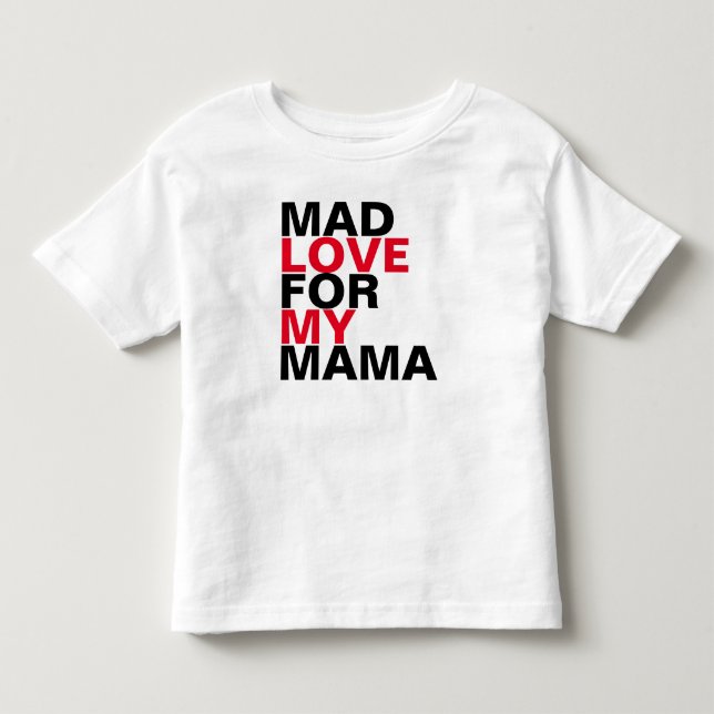 Camiseta De Bebé Amor Loco Por Mamá (Anverso)