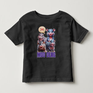 Camiseta De Bebé Amor moo Deng Thai divertido bebé hippo