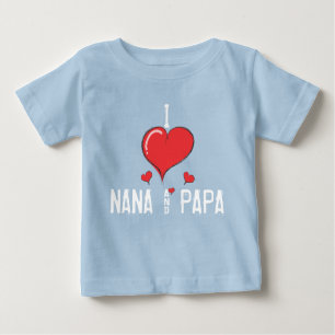 Camiseta De Bebé Amor NANA del bebé I y PAPÁ