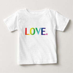Camiseta De Bebé Amor, orgullo lgbt lgbtq colores arcoiris
