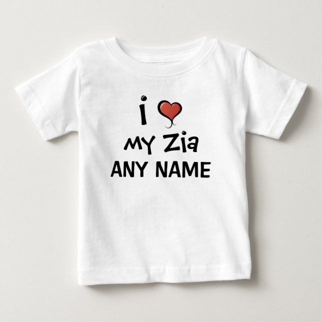Camiseta De Bebé Amor personalizado de Zia (Anverso)