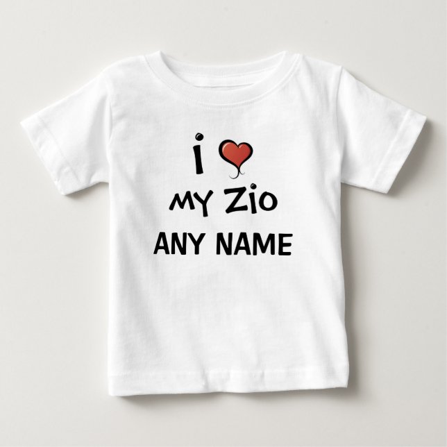 Camiseta De Bebé Amor personalizado de Zio (Anverso)