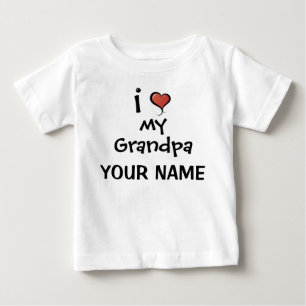 Camiseta De Bebé Amor personalizado del abuelo