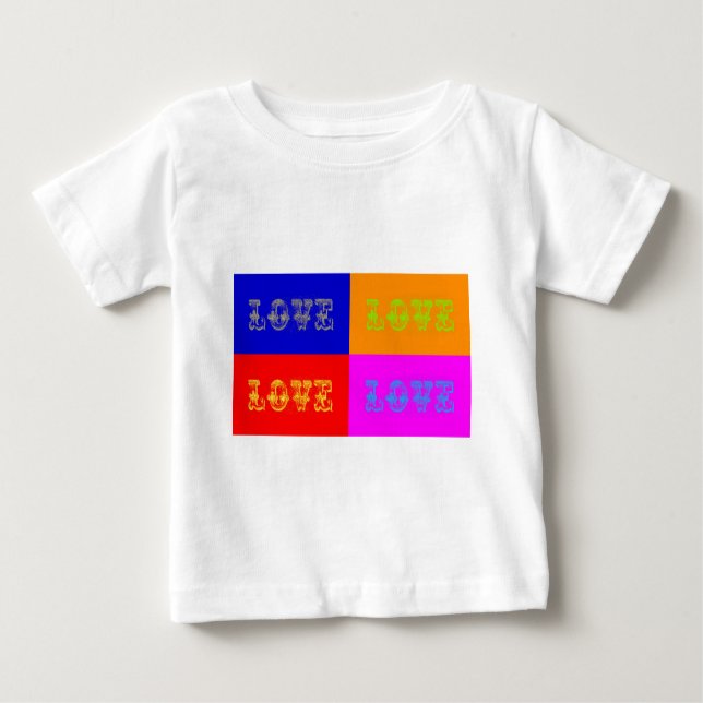 Camiseta De Bebé Amor por el arte pop (Anverso)
