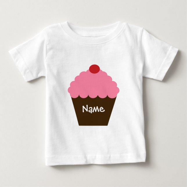 Camiseta De Bebé Amor por el pastel rosa (Anverso)