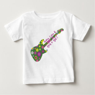Camiseta De Bebé Amor por la paz y rock n' Roll