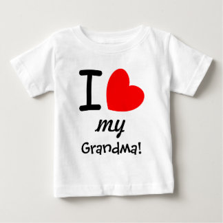 Camiseta De Bebé Amor rojo grande del corazón I mi abuela V01