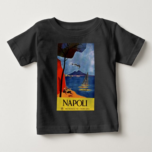 Camiseta De Bebé Amor Romántico de Viaje por Nápoles Antiguo (Anverso)