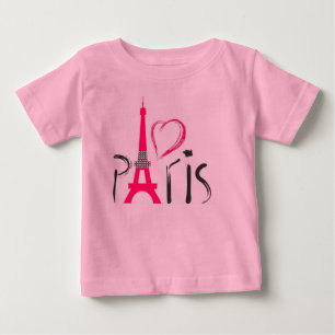 Camiseta De Bebé Amor rosado París