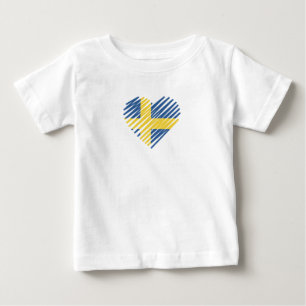 Camiseta De Bebé amor suecia-01-blanco