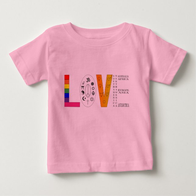 Camiseta De Bebé Amor universal (Anverso)