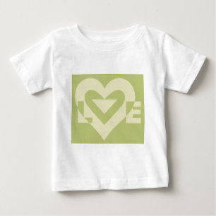 Camiseta De Bebé Amor Verde De Dos Tonos