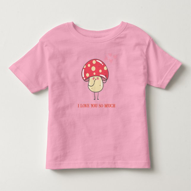 Camiseta De Bebé Amor y hongos (Anverso)