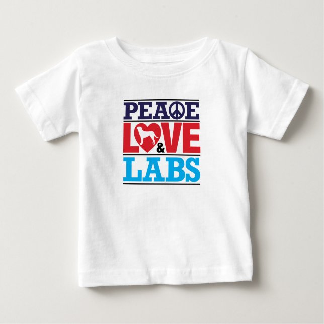 Camiseta De Bebé Amor y laboratorios de la paz (Anverso)