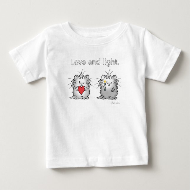 Camiseta De Bebé AMOR Y LUZ por Sandra Boynton (Anverso)