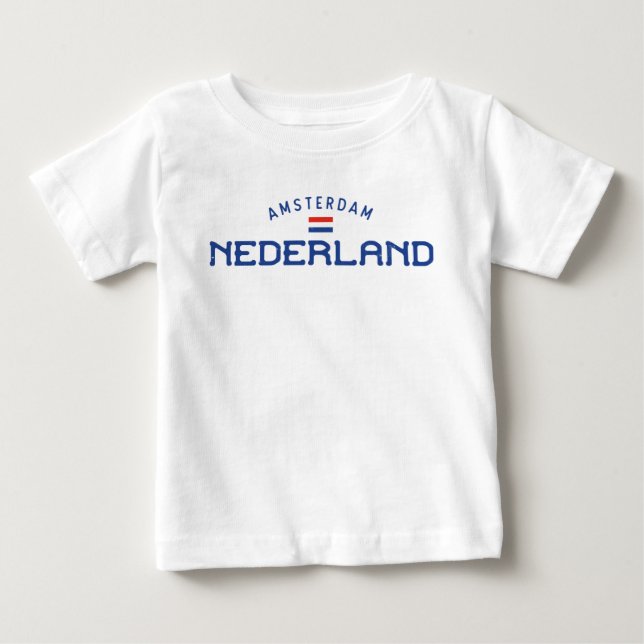 Camiseta De Bebé Ámsterdam Nederland (Países Bajos) con problemas (Anverso)