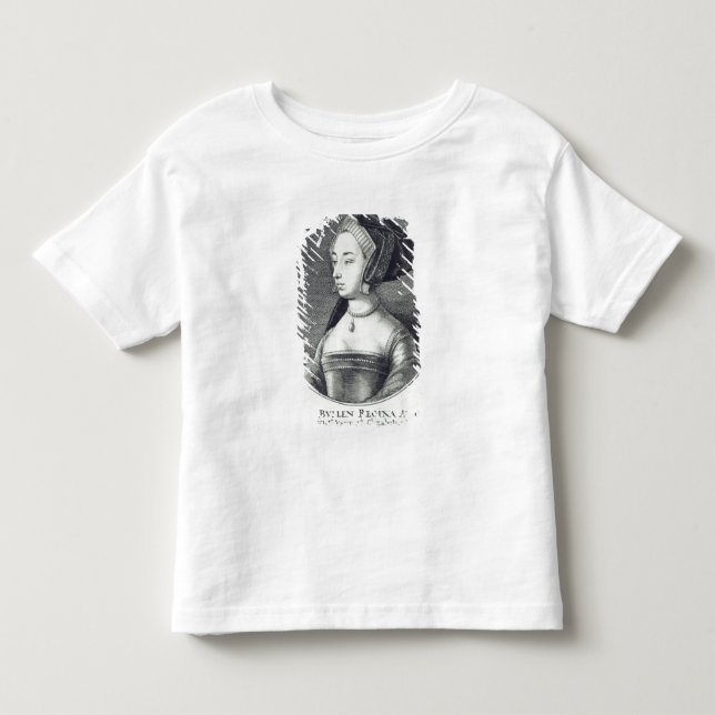 Camiseta De Bebé Ana Bolena, grabado al agua fuerte por Wenceslaus (Anverso)
