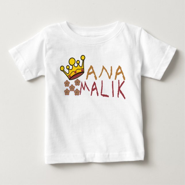 CAMISETA DE BEBÉ ANA MALIK. (Anverso)